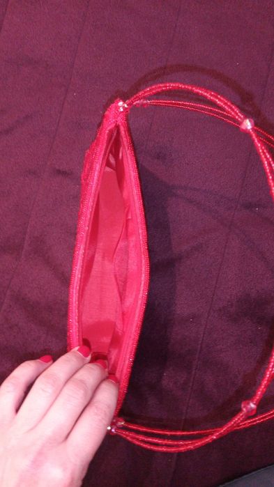 Torebka imprezowa czerwona śliczna mała czerwona