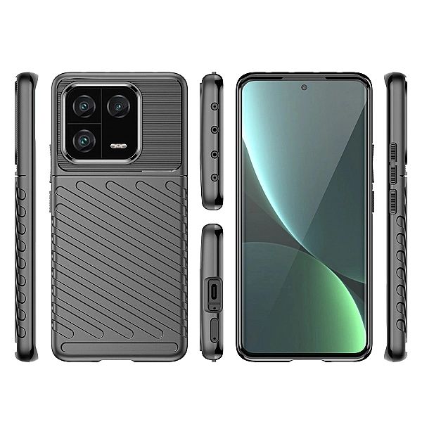 Thunder Case etui do Xiaomi 13 Pro silikonowy pancerny pokrowiec czarn