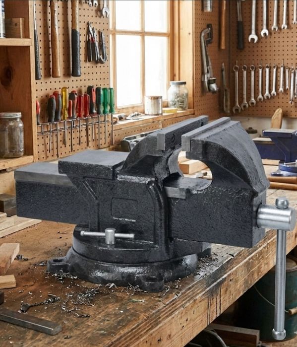 Imadło Ślusarskie Obrotowe Warsztatowe Nowe Kowadło Żeliwne 125mm