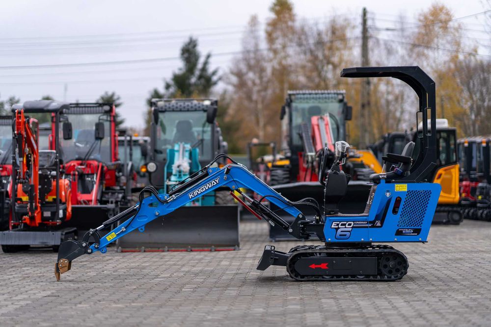 Minikoparka KINGWAY ECO 6 RS- Skrętne Ramie Model na 2026r NOWA