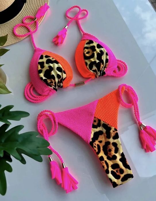 Bikini strój kąpielowy panterka