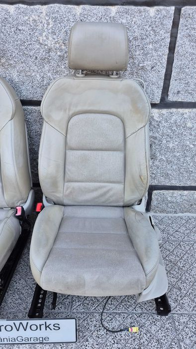 Bancos Audi A3 Cabriolet 8P facelift pele creme completos 2008 a 2013