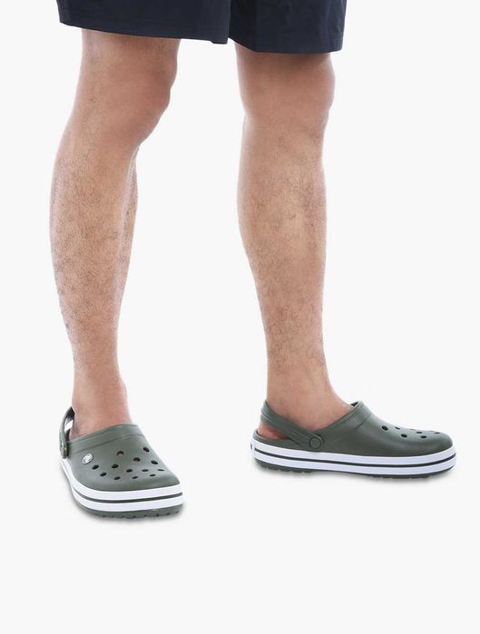 Crocs crocband army/green Мужские Кроксы сабо крокбанд зеленые