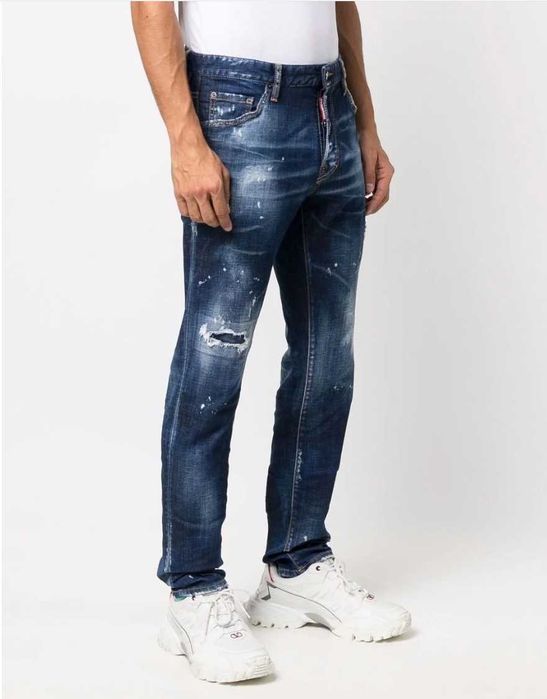 Dsquared2 spodnie jeansowe Blue 'Cool Guy' jeans niebieskie size 52