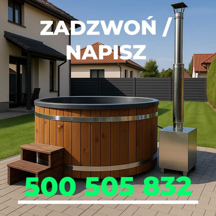 Balia ogrodowa z jacuzzi | Hydromasaż | Piec | Transport gratis