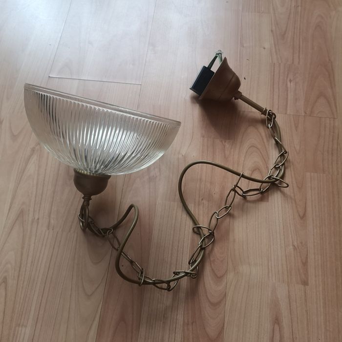 Lampa sufitowa szkło i metal