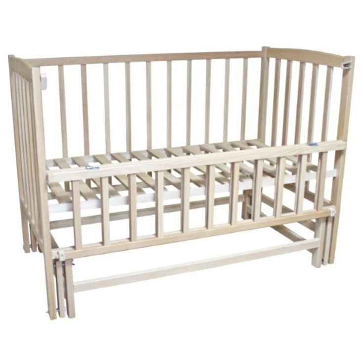 Детская кроватка ліжко Білі на маятнике шарнир ліжечко Нові