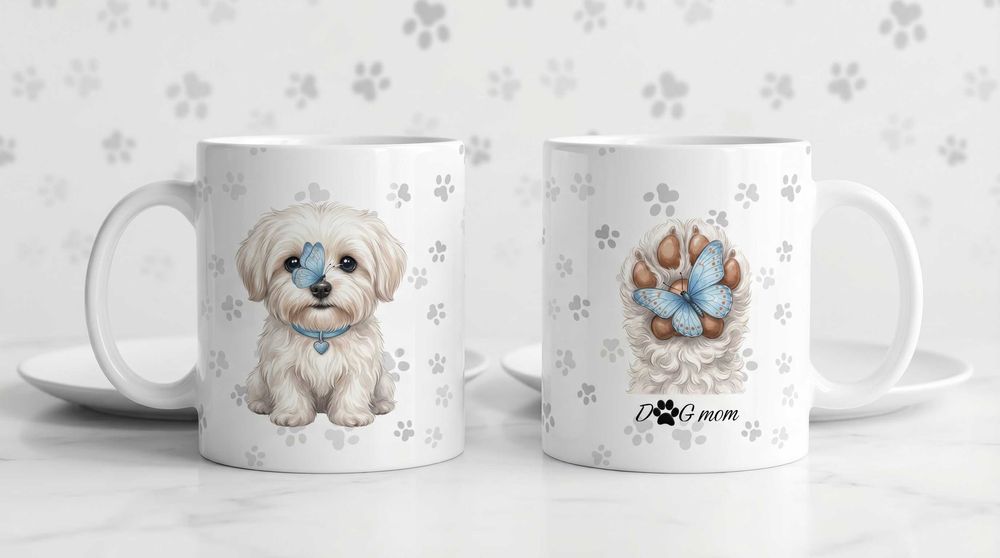 Kubek z TWOIM psem, maltańczyk