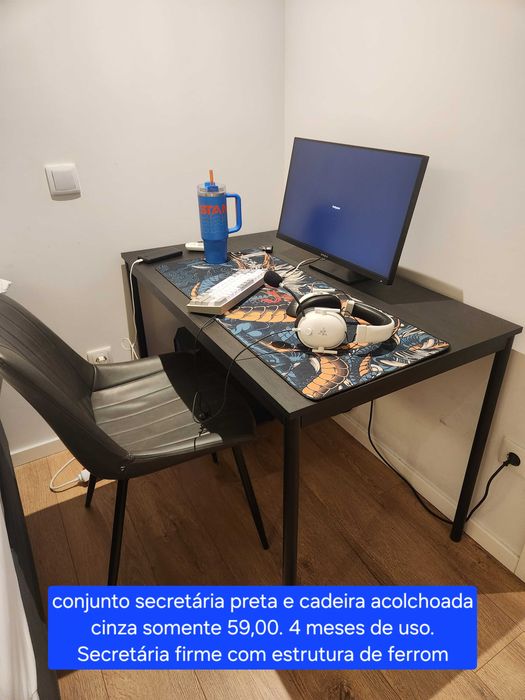 Secretária preta super resistente