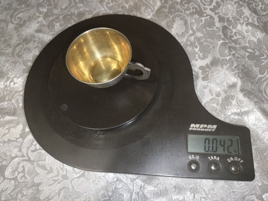 Filiżanka ze spodkiem srebro 875 Waga 96 gram
