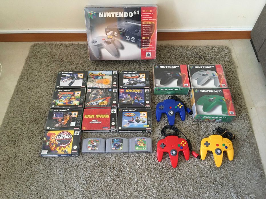 Consola N64 Nintendo 64 preta + jogos