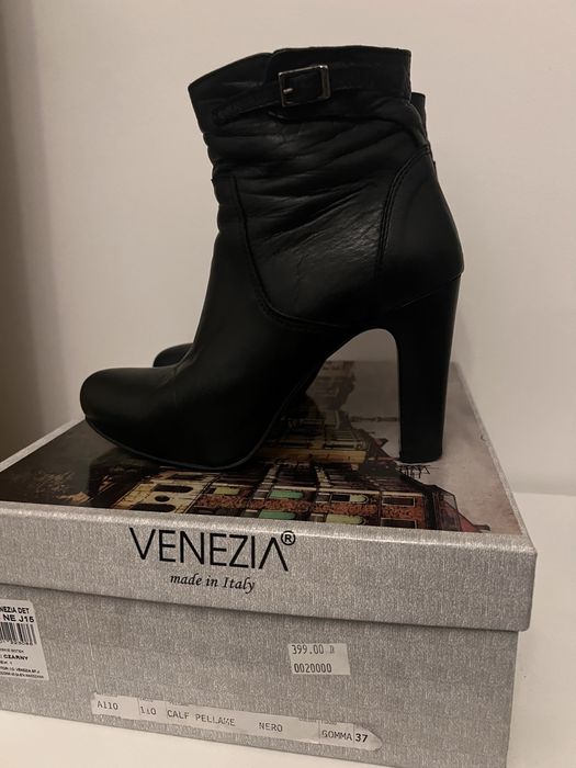 Buty damskie rozm. 37 skórzane Venezia, botki.