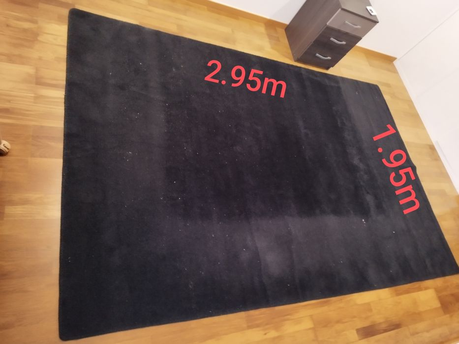 Carpete preta 2.95x1.95