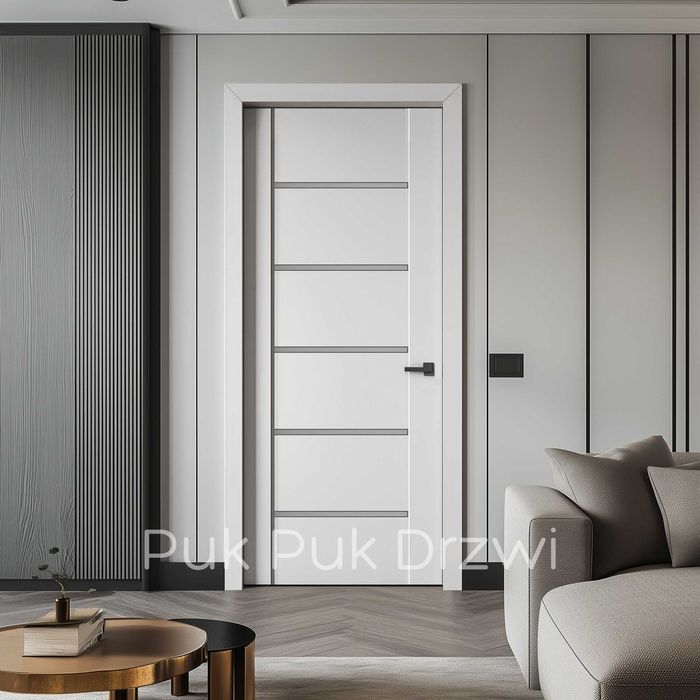Drzwi przylgowe DRE Auri 0, Od ręki, Biały mat, Łódź i okolice
