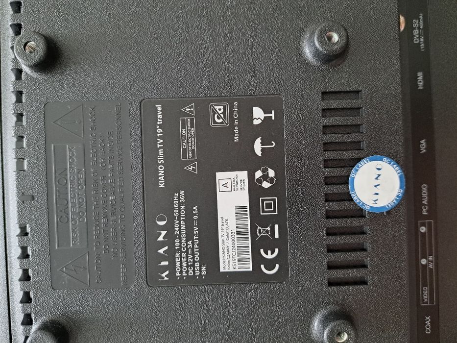 TV KIANO Slim 19 ''  240 volt  ,  12 volt