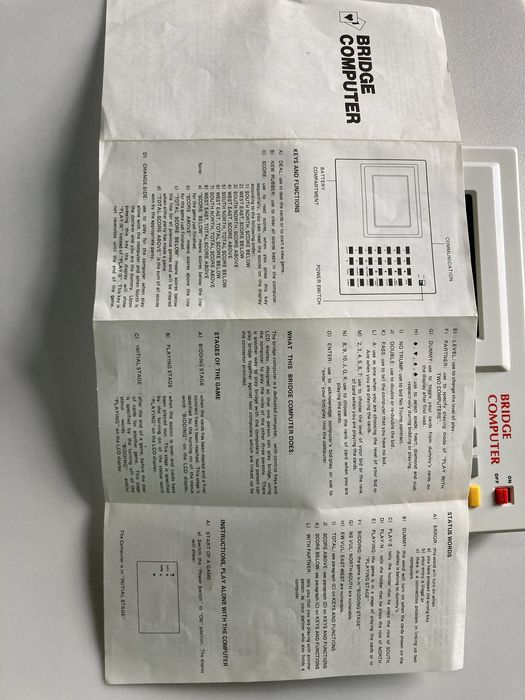 Bridge Computer BG2 retro gra w brydża