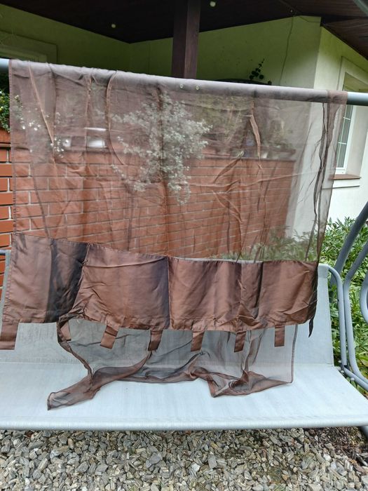 2 Firanki woal brązowe na szelki