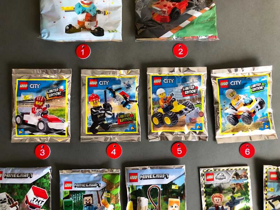 LEGO POLYBAGS: CREATOR, CITY, MINECRAFT, JURASSIC WORLD, HIDDEN SIDE