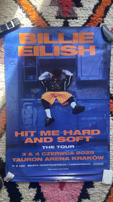 Plakat Billie Eilish koncert poster krakow na prezent