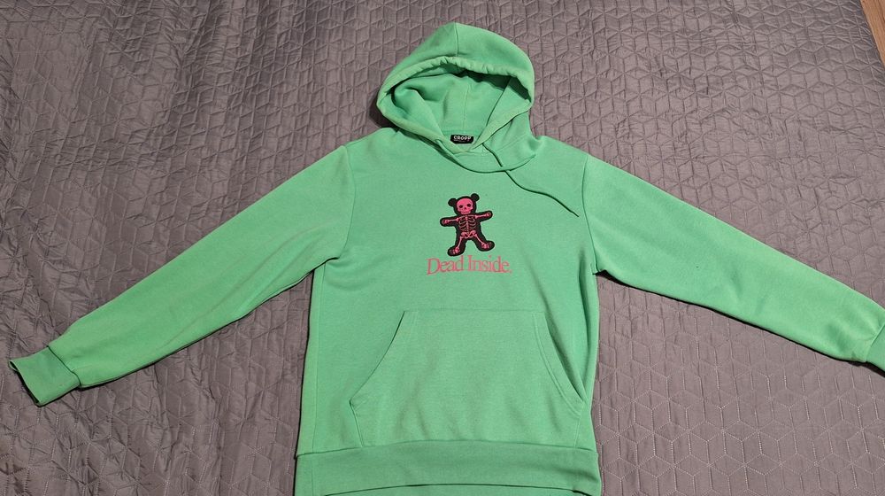 Bluza męska Cropp zielona z misiem rozmiar L