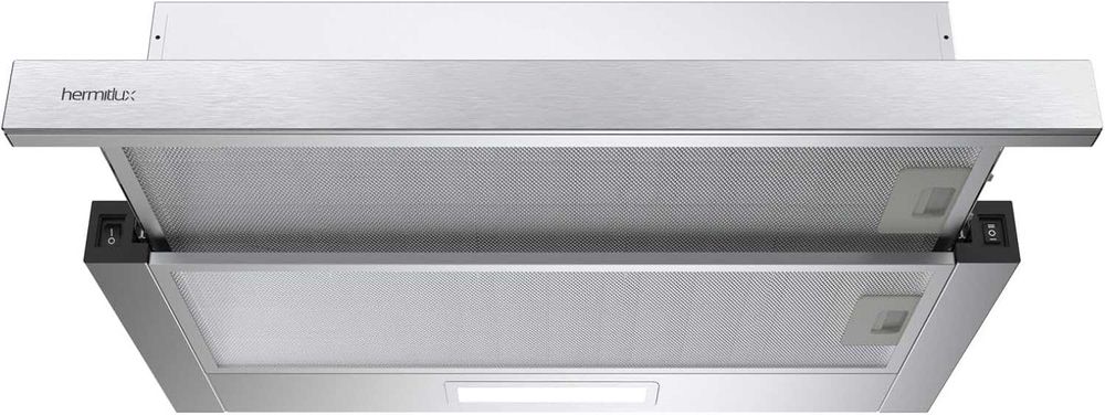 Hermitlux HMX-ESH04S60-AC Okap Kuchenny 60 cm, Wywiew/Obieg, 360 m³/h, LED