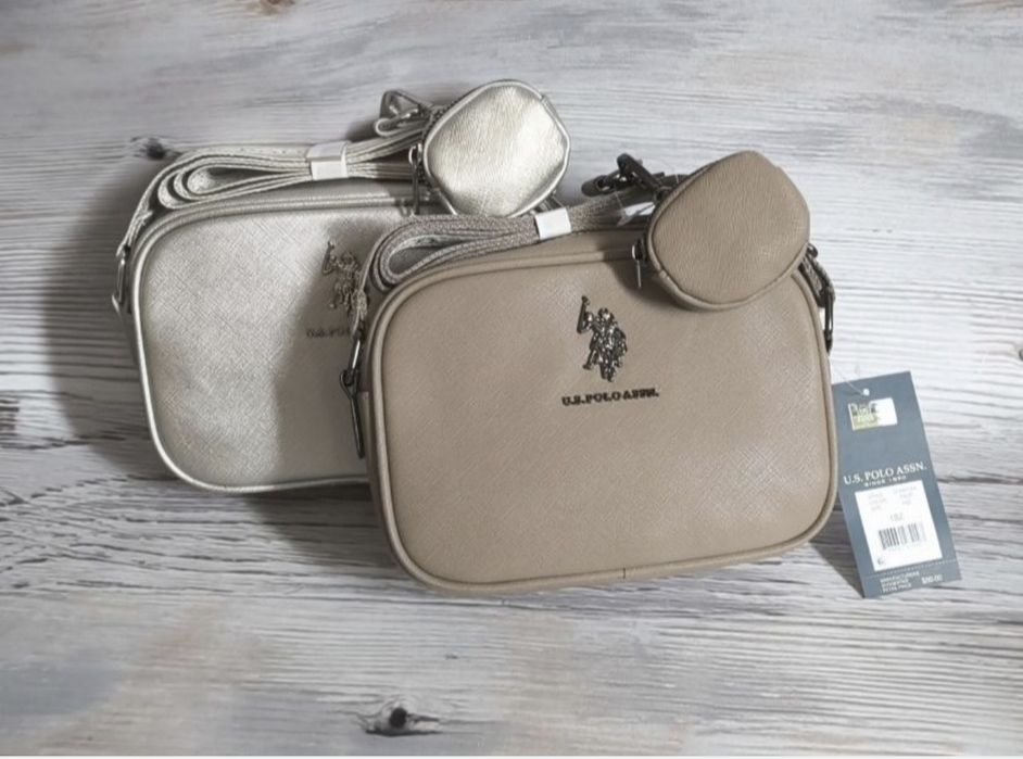 Сумка кросбоді Оригінал! Us polo Assn чорна сумочка через плече calvin tommy
