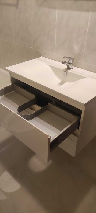 Móvel Casa de Banho Suspenso BANHOAZIS c/ Lavatório (2 Tamanhos)
