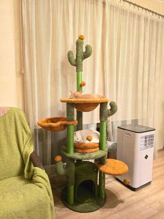 Drapak dla Kota Stabilny Wysoki w Stylu Kaktus NOWY z Legowiskami