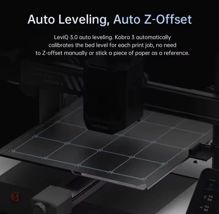 Impressora 3D Anycubic Cobra 3 – Nova, configurada e pronta para uso