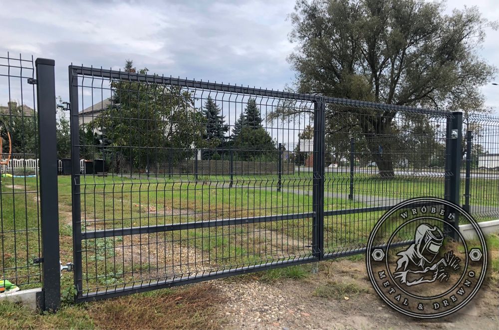 Ogrodzenie palisadowe kute płoty bramy przesuwne ocynk panel 3D