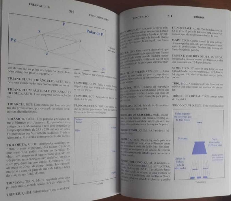Dicionário de Ciências e Tecnologias em 3 livros novos