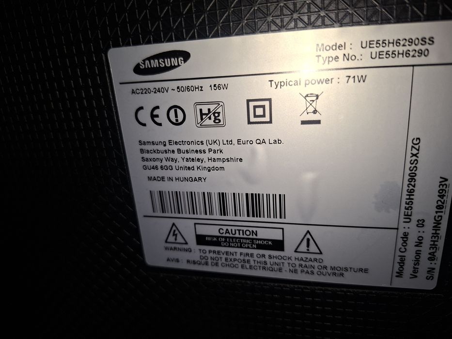 Smart tv 55 cali Samsung
