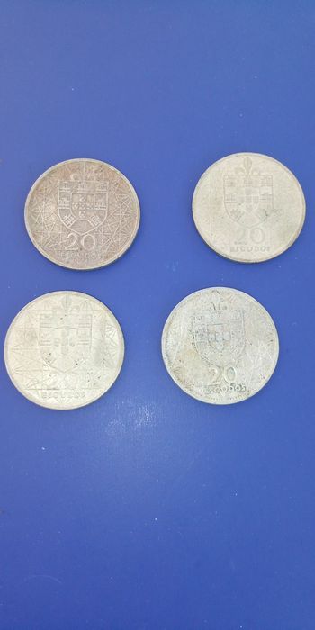 Moedas de 20 escudos Ponte Salazar - prata