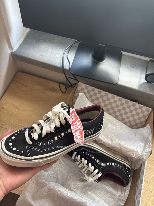Vans Style 36 Pearl Studs Black Burgundy - Nowe Edycja Limitowana
