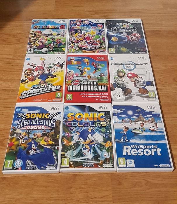 Jogos Originais Wii Just Dance/Super Mario/Sonic - Nintendo Wii/Wii U