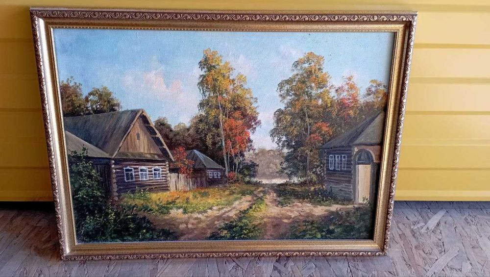 Картина. Деревенская осень. 55*40 см