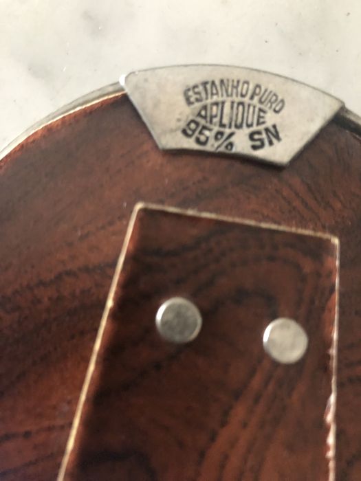 Porta retrato em estanho puro