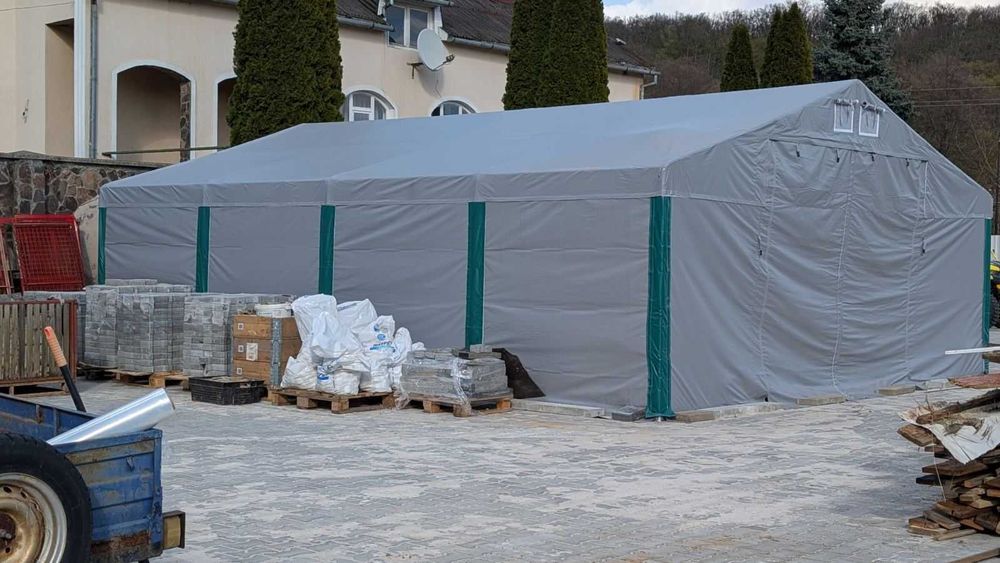 АКЦИЯ усиленная палатка ангар павильон 3х6 4х8 6х12 гараж 240г/м бокс