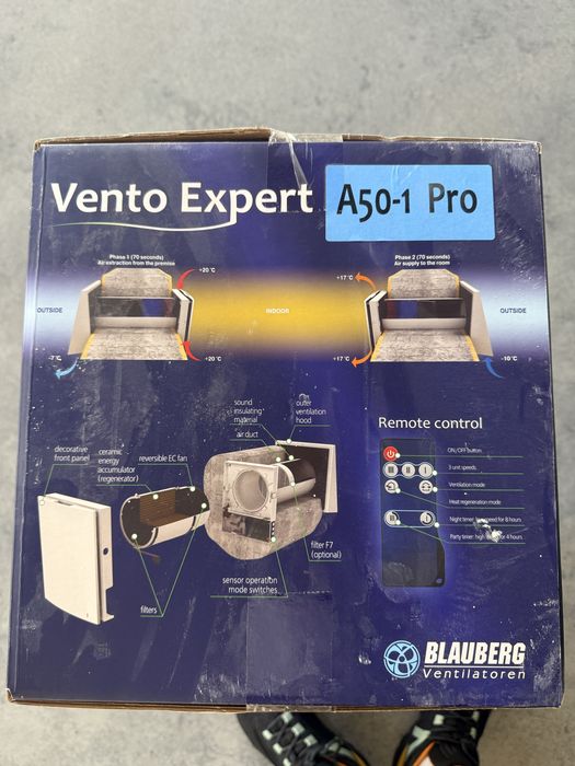 Побутовий рекуператор Blauberg Vento Expert A50-1 Pro