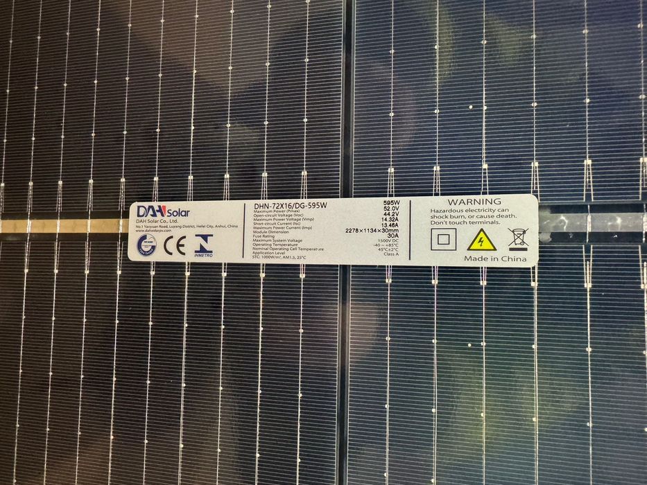 Panel Fotowoltaiczny DAH Solar 595W Bifacial Silver -329 zł z VAT!!!