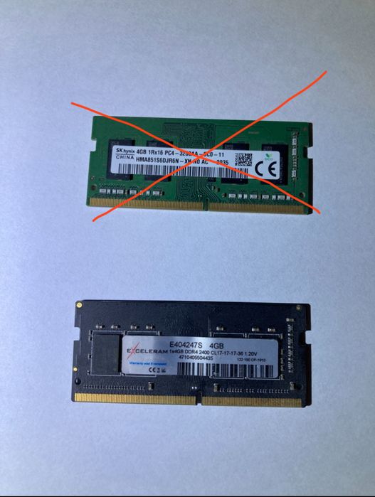 Оперативна память для ноутбука DDR4 по 4 Гб