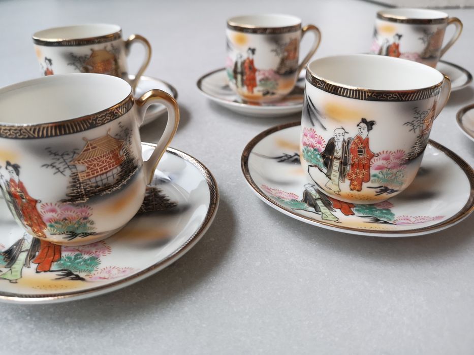 Komplet japońskiej porcelany Kutani