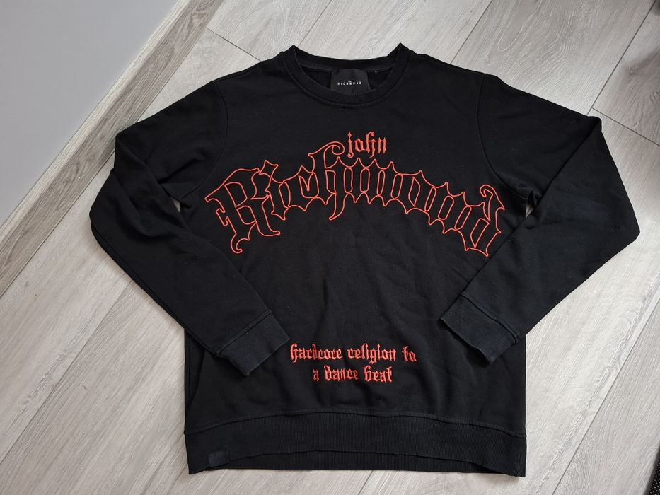 John Richmond 100% bawełna męska bluza  logo must have