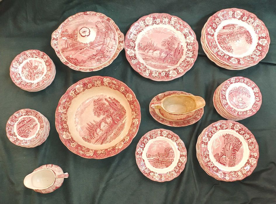 Parte Serviço Inglês  Palissy Pottery Thames River Scenes