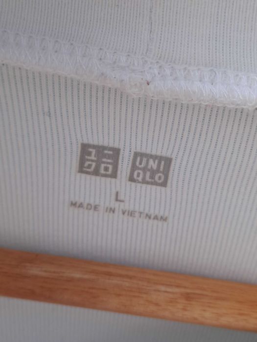 Golf biały Uniqlo bawełna L XL 42 basic