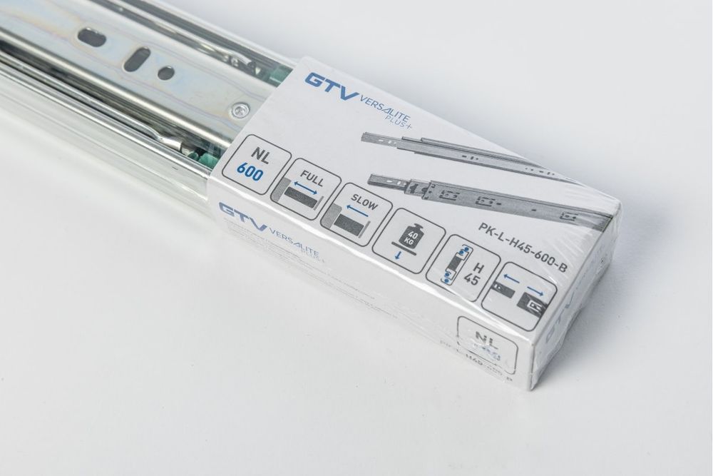 Prowadnica GTV VERSALITE PLUS+ kulkowa, H45, L=500 mm, cichy domyk