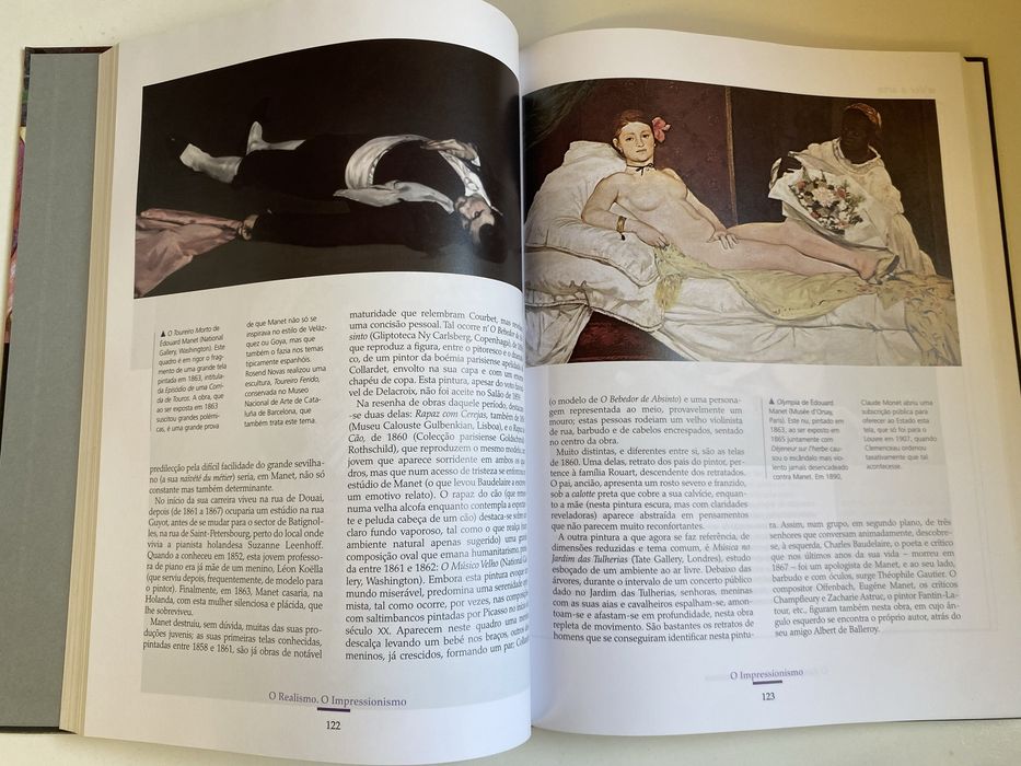 Livro Arte sobre Realismo e Impressionismo