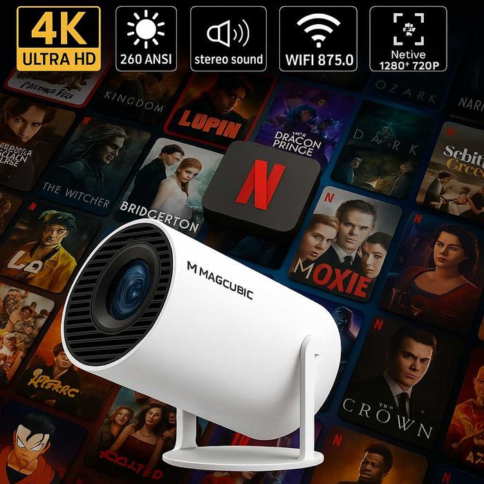 Nowy Projektor LED HY300 FULL HD WI-FI ANDROID 11 PL