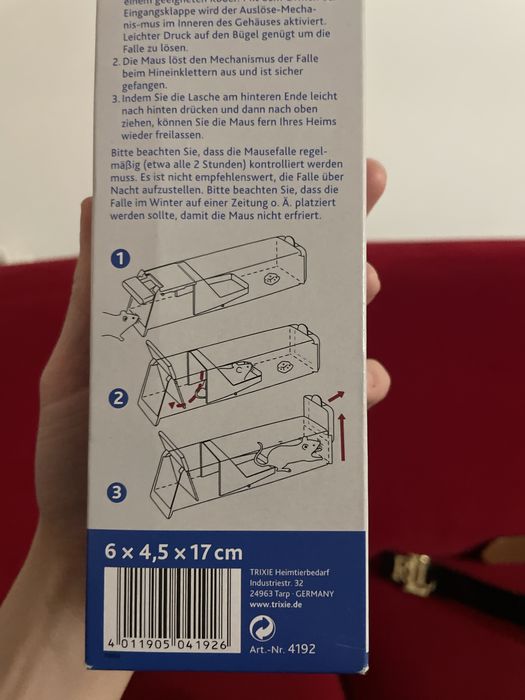 Pułapka dla myszki/chomika