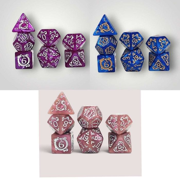 Поле для гри D&D, 70х60 см. Набори кубиків з 7 шт для гри D&D в асортименті